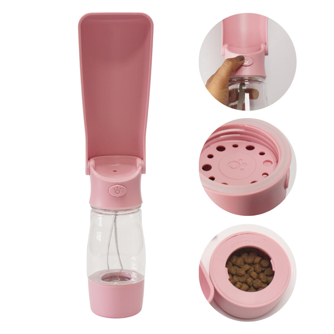 Bebedero Plegable 2 en 1 para Paseos | 350 ml