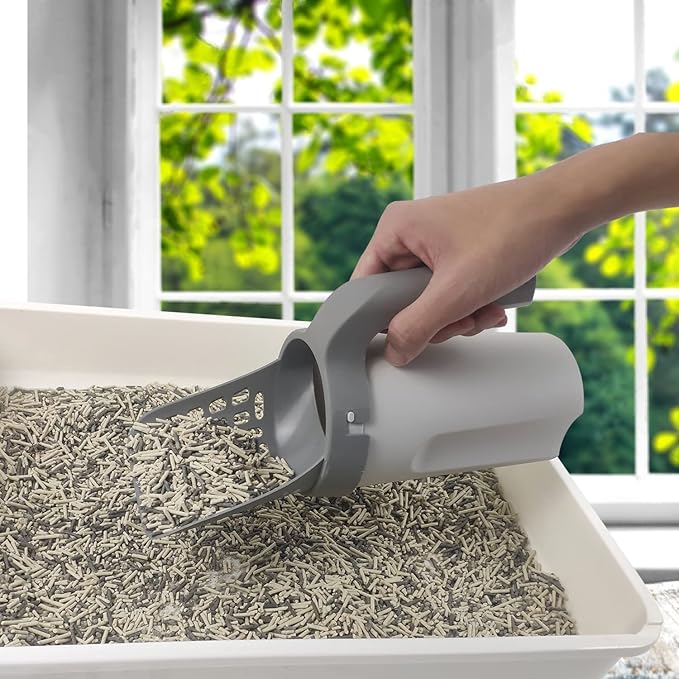Pala Sanitaria 2 en 1 con Dispensador de Bolsas